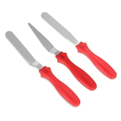 Espatulas Confeiteiro Para Coberturas Bolos Kit 3 Peças vermelho é boa?