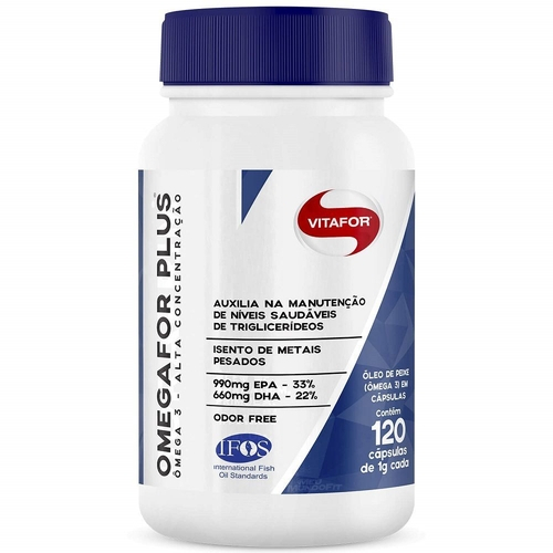 Até 10 OFF | Cupom Americanas ✂ Ômega 3 Omegafor Plus 1000mg 120 Cápsulas - Vitafor em Promoção
