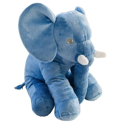 Almofada Elefante Pelúcia Azul Menor preço em Almofada Elefante Pelúcia Azul