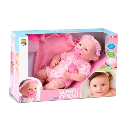 Boneca Bebê Reborn - New Born - Faz Xixi Divertoys Com Acessório 8046