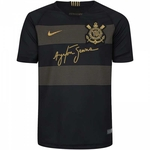 Camisa Iii Corinthians Third 2018 - Adulto Torcedor - Preta E Dourado Masculina Ayrton Senna