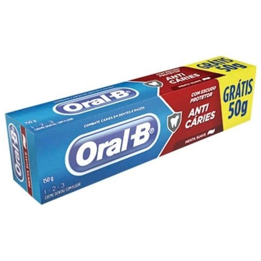 Creme Dental Oral B 1 2 3 Menta 150g No Shoptime