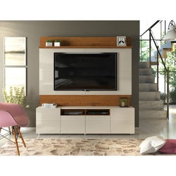 Estante Home Para Tv Até 70 Polegadas 4 Portas Quadrus Dj Móveis Menor preço em Estante Home Para Tv Até 70 Polegadas 4 Portas Quadrus Dj Móveis