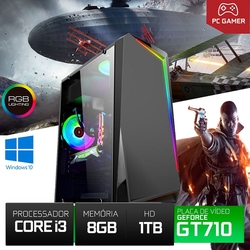 Pc Gamer Cpu Intel Core I3 8gb Ram+hd 1tb Gt710 2gb Pyx One Menor preço em Pc Gamer Cpu Intel Core I3 8gb Ram+hd 1tb Gt710 2gb Pyx One
