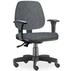 Cadeira de Escritório Giratória Executiva Ergonômica Job L02 Linho Chumbo - Lyam Decor Menor preço em Cadeira de Escritório Giratória Executiva Ergonômica Job L02 Linho Chumbo - Lyam Decor