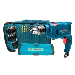 Furadeira de Impacto Bosch 1/2 GSB550, 550W VVR + 34 Acessórios, Azul - 220V Menor preço em Furadeira de Impacto Bosch 1/2 GSB550, 550W VVR + 34 Acessórios, Azul - 220V