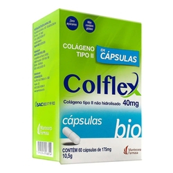 Colflex Bio Colágeno Tipo 2 40mg c/ 60 Cápsulas Menor preço em Colflex Bio Colágeno Tipo 2 40mg c/ 60 Cápsulas