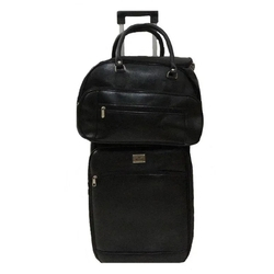 Menor preço em kit conjunto mala de rodinha a bordo + bagagem de mão com bolso