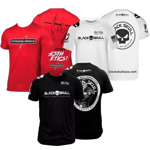 camiseta black skull dry fit