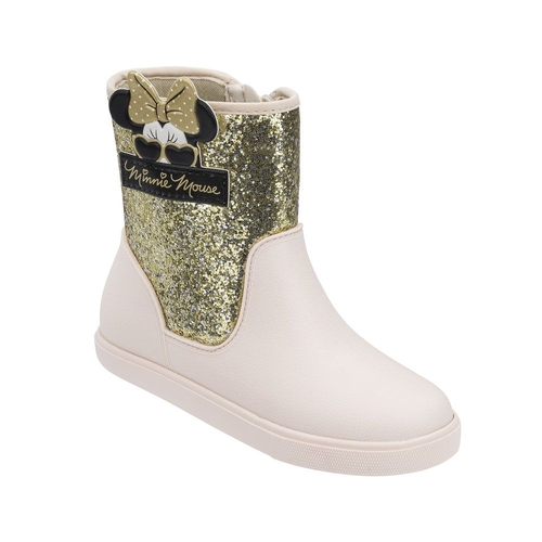 bota infantil dourada