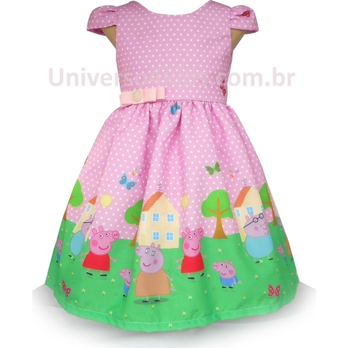 vestido da peppa para aniversario
