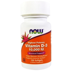 Vitamina D3 10.000IU 120 Softgels Importada Menor preço em Vitamina D3 10.000IU 120 Softgels Importada