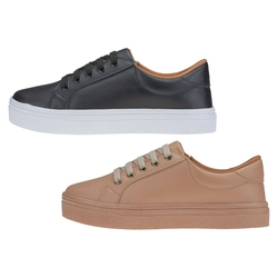 Kit 2 Pares Tênis Feminino Sapatênis Casual Eleganteria Menor preço em Kit 2 Pares Tênis Feminino Sapatênis Casual Eleganteria