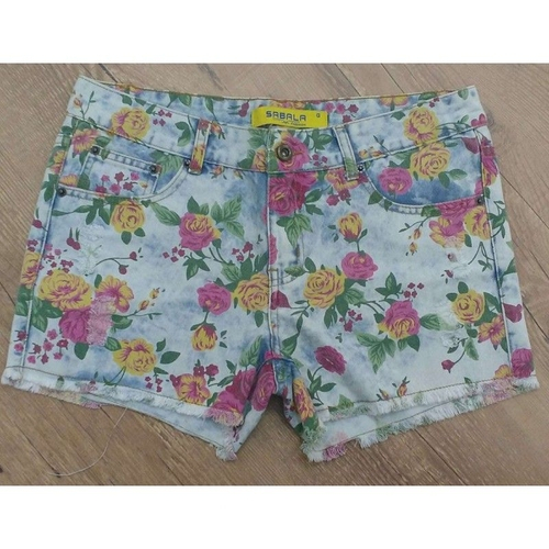 shorts jean estampados