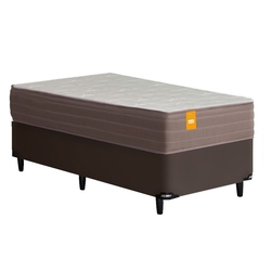 Cama Box Solteiro Colchão Molas Verticoil e Box Marrom Cobalt Inducol 88x188x60cm Menor preço em Cama Box Solteiro Colchão Molas Verticoil e Box Marrom Cobalt Inducol 88x188x60cm