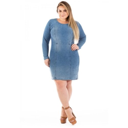 vestido jeans com elastano