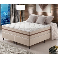 Conjunto Cama Box + Colchão King Size Classic Molas Ensacadas 193x203x67cm Anjos Menor preço em Conjunto Cama Box + Colchão King Size Classic Molas Ensacadas 193x203x67cm Anjos