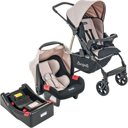 carrinho de bebe burigotto ecco red com bebe conforto touring se