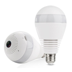 Lâmpada Câmera Led Wifi Ip Hd Panorâmica 360º Espião Celular Menor preço em Lâmpada Câmera Led Wifi Ip Hd Panorâmica 360º Espião Celular