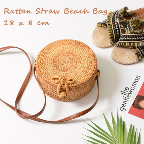 straw rattan bolsa