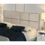 Cabeceira Box Queen Estofada 1,60 Bella - Suede Areia - Rpm Móveis