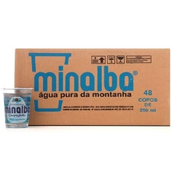 Agua Mineral sem Gas Copo 200ml CX 48 UN Minalba Menor preço em Agua Mineral sem Gas Copo 200ml CX 48 UN Minalba