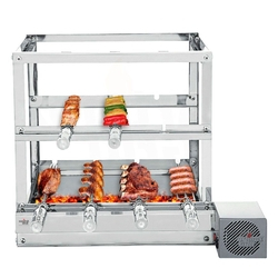 Churrasqueira Giratória Artinox Grill com 6 Espetos (4+2), 3 Andares e 1 Motor Bivolt do Lado Direito Menor preço em Churrasqueira Giratória Artinox Grill com 6 Espetos (4+2), 3 Andares e 1 Motor Bivolt do Lado Direito