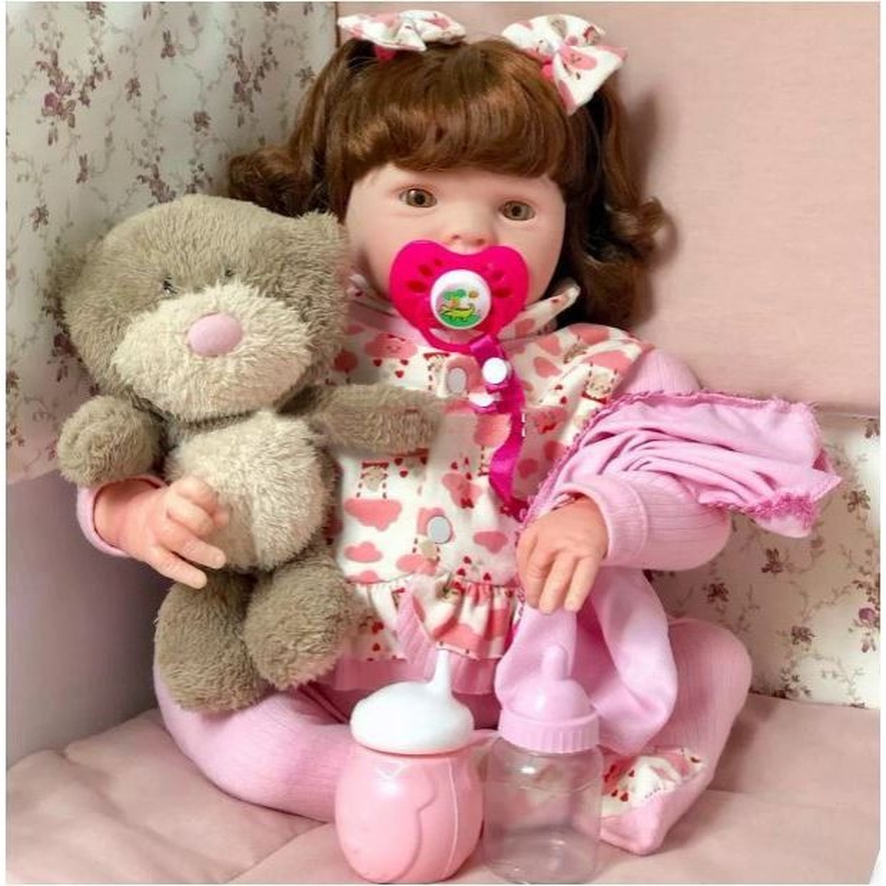 Bebê Boneca Reborn Original Eloise Com Acessórios no Shoptime