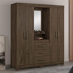 Guarda Roupa Capelinha 4 Portas 3 Gavetas e Espelho Notável Café é boa?