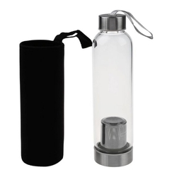 Garrafa Vidro Para Chá Infusor Inox No Fundo Detox 550ml Menor preço em Garrafa Vidro Para Chá Infusor Inox No Fundo Detox 550ml
