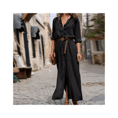 chemise preta longa