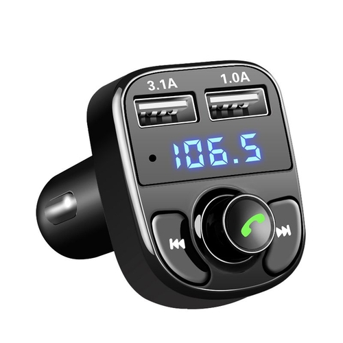In-Car Bluetooth Handsfree Kit FM Transmitter MP3 Player 2 USB Charger 1.8/" LCD