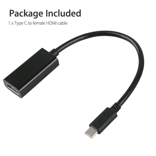 USB-C Type C to 4K HDMI HDTV Adapter Cable For Samsung Galaxy S8 S9 Macbook