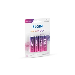 Pilha Recarregável Ni-MH AA-2500mAh, Blister Com 4 Unidades, Elgin - 82173 Menor preço em Pilha Recarregável Ni-MH AA-2500mAh, Blister Com 4 Unidades, Elgin - 82173