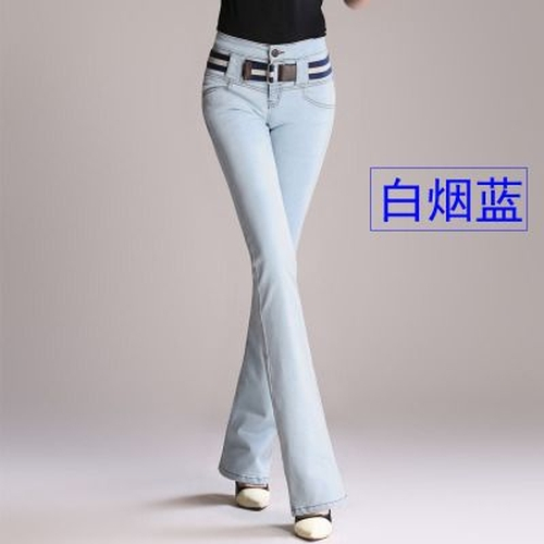 calça jeans cintura alta larga