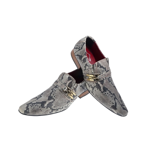 sapato de couro de cobra masculino
