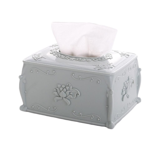 Carving Estilo Europeu Tissue Box Vintage Paper Holder Storage Carving Estilo Europeu Tissue Box