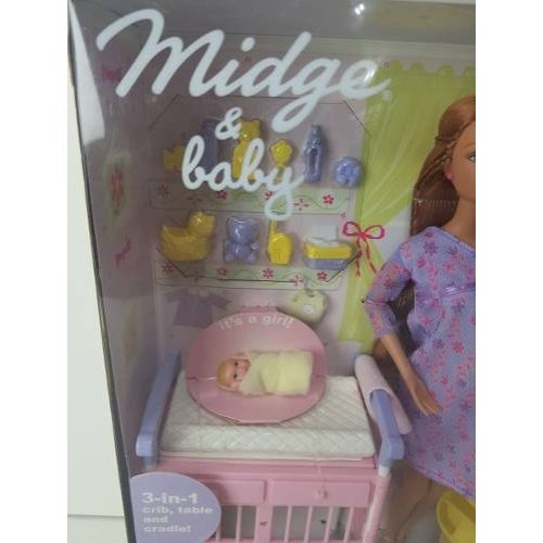 Boneca Barbie Grávida Midge Baby Família Feliz Vintage Top em