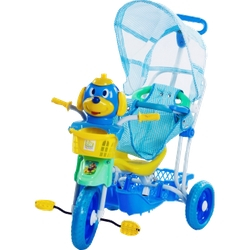 Triciclo Infantil Com Empurrador Lelecita Azul - Bom Preço Magazine