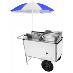 Carrinho de Milho Verde Luxo com Rodas Pneumáticas e Guarda Sol - Cefaz Menor preço em Carrinho de Milho Verde Luxo com Rodas Pneumáticas e Guarda Sol - Cefaz