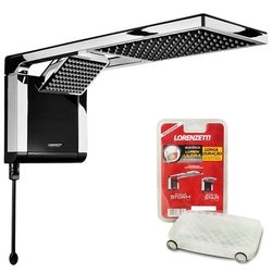 Chuveiro Lorenzetti Acqua Duo Preto e Cromo 7800w 220v + Resistência Adicional Loren Ultra Menor preço em Chuveiro Lorenzetti Acqua Duo Preto e Cromo 7800w 220v + Resistência Adicional Loren Ultra