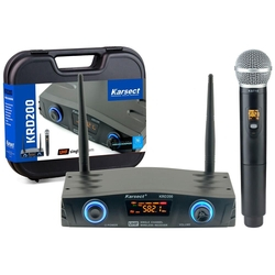 Microfone Sem Fio Karsect KRD200 SM Mão Menor preço em Microfone Sem Fio Karsect KRD200 SM Mão