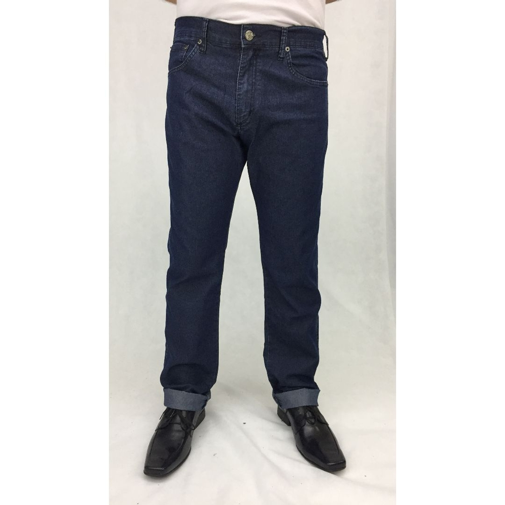 Calça Jeans Masculina Com Elastano Vilejack Básica Tradicional Azul 38