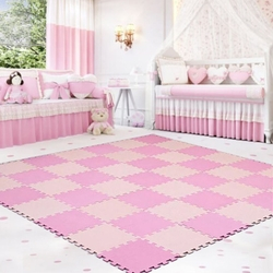Kit 12 Tatame Tapete Eva rosa Bebe Infantil 50X50x1cm Meninas Menor preço em Kit 12 Tatame Tapete Eva rosa Bebe Infantil 50X50x1cm Meninas