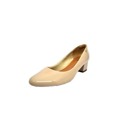 scarpin nude bico redondo