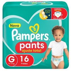 Fralda Pampers Pants Ajuste Total G 16 Unidades é boa?