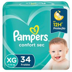 Fralda Pampers Confort Sec XG 34 unidades Menor preço em Fralda Pampers Confort Sec XG 34 unidades