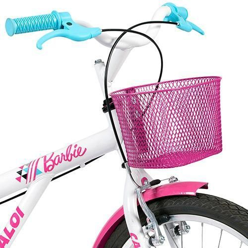 Bicicleta Infantil Caloi Barbie Aro 20" - Branca/Rosa - Imagem 2