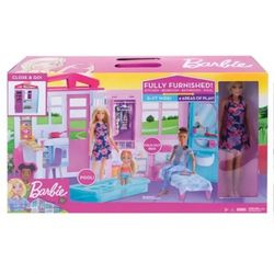 Casa casinha para Boneca Barbie com 24 mini móveis em MDF cru Csb1 -  Companhia Do M.D.F - Casinha de Boneca - Magazine Luiza