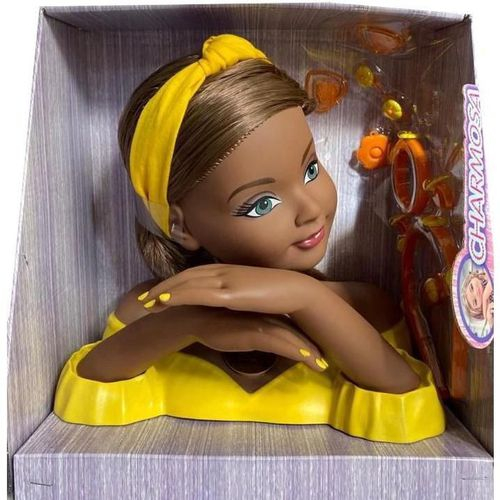 BONECA BUSTO “NANCY HAIR SHINY” PARA FAZER PENTEADOS E MAQUIAGEM – SUPER  TOYS – REF. 518